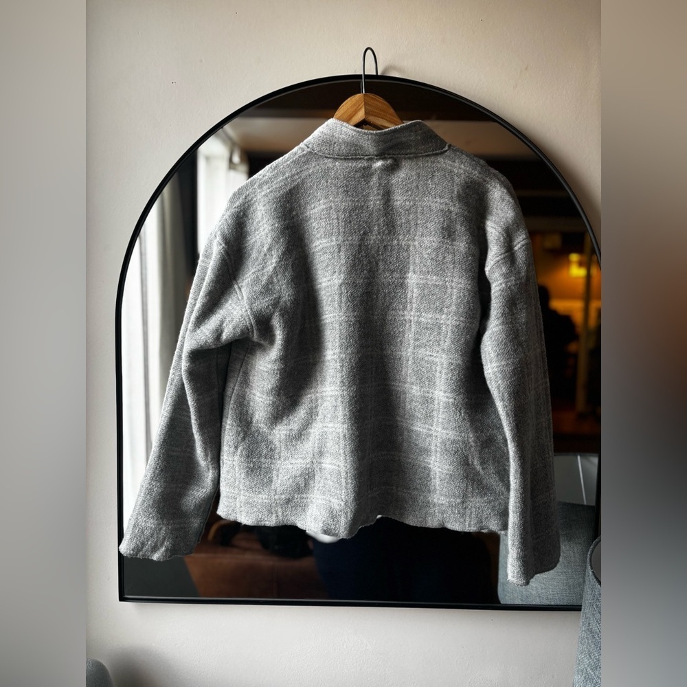 EILEEN FISCHER | boiled wool high collar jacket | size xxs - Picture 5 of 6